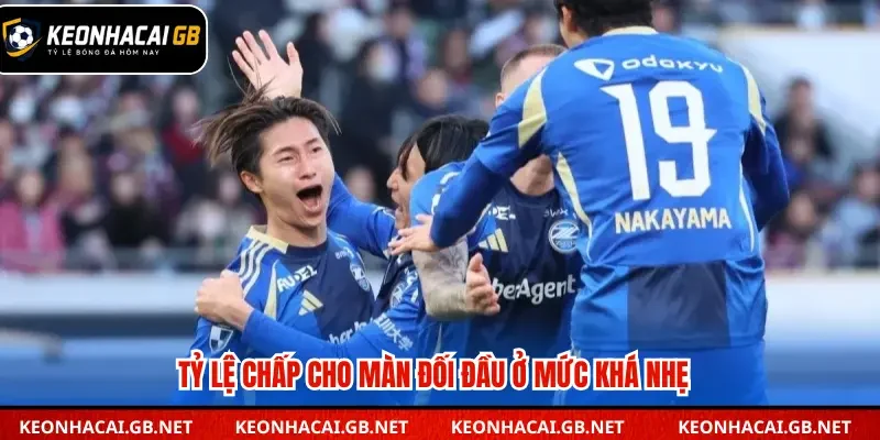 Tỷ lệ chấp cho màn đối đầu ở mức khá nhẹ